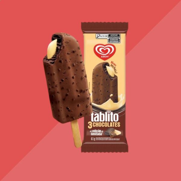 Picolé Tablito 3 Chocolates